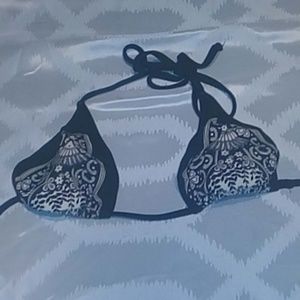 Bikini top blue and white